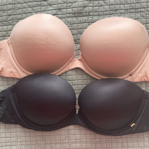 VICTORIA'S SECRET Very Sexy Push-Up Strapless Bra - BLACK - Size 34 C - Picture 7 of 12